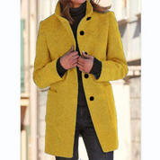 Standing collar vintage wool coat - Vanessa