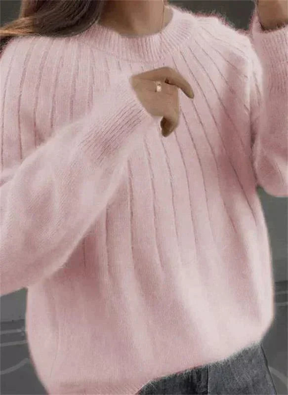 Fluffy cashmere knitted sweater - Cecilia