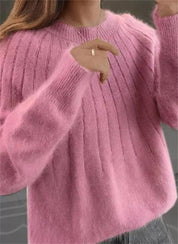 Fluffy cashmere knitted sweater - Cecilia