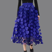 Stylish long skirt with polka dots - Lainey