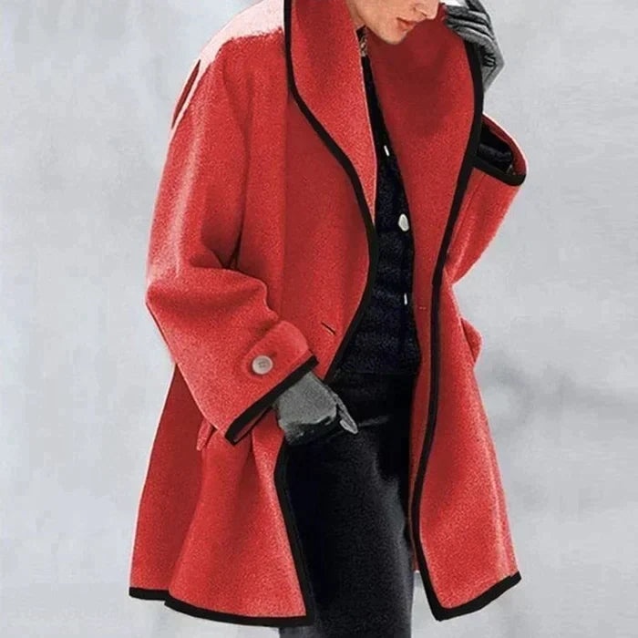 Wool coat with wide collar - Malani