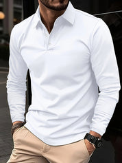 Men's long sleeve polo shirt - Jace