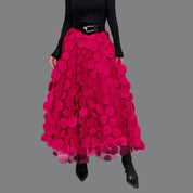 Stylish long skirt with polka dots - Lainey