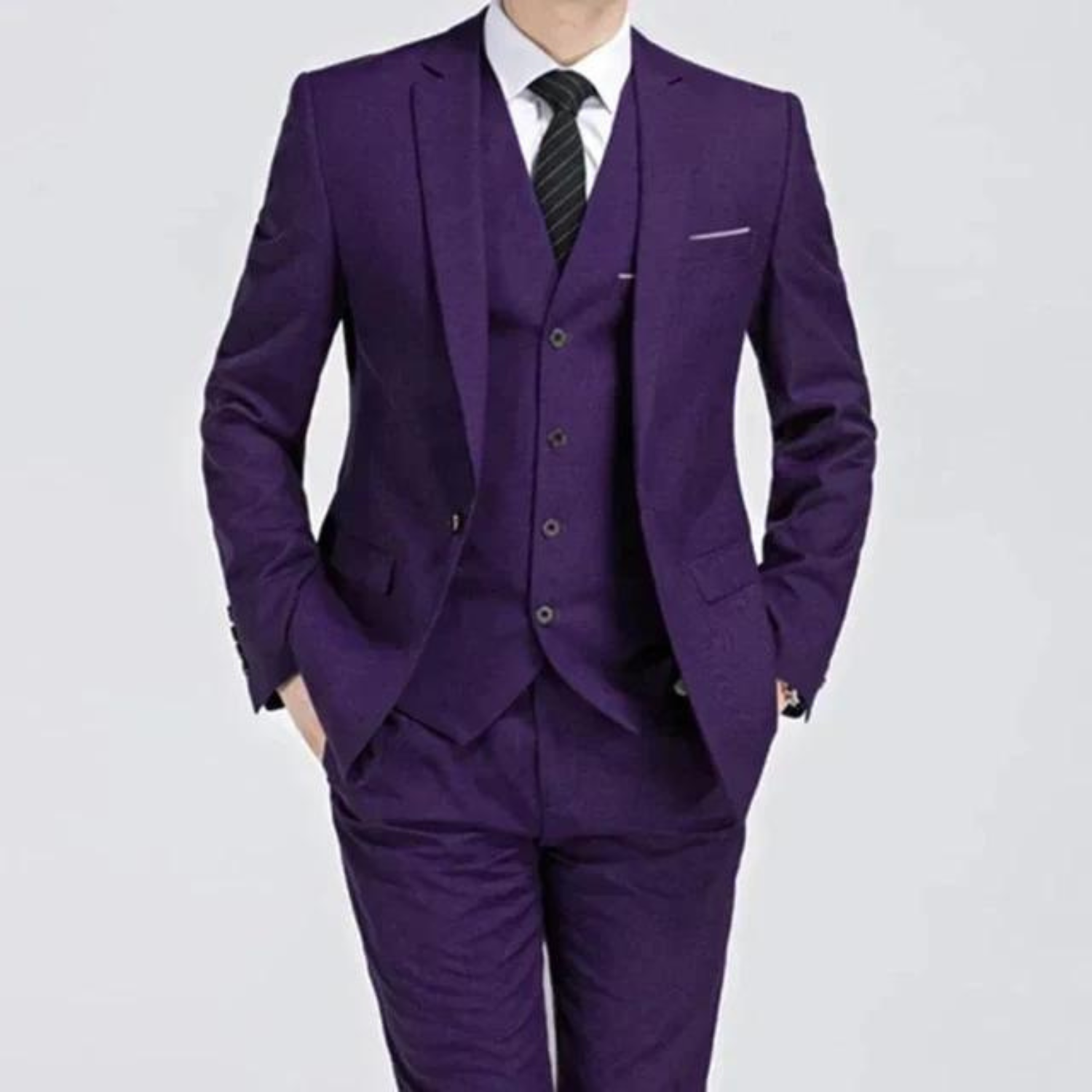 3-piece suit with single button fastening - Kevin