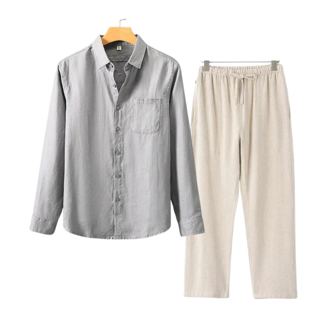 Linen long sleeves outfit set - Carlos