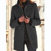 Standing collar vintage wool coat - Vanessa