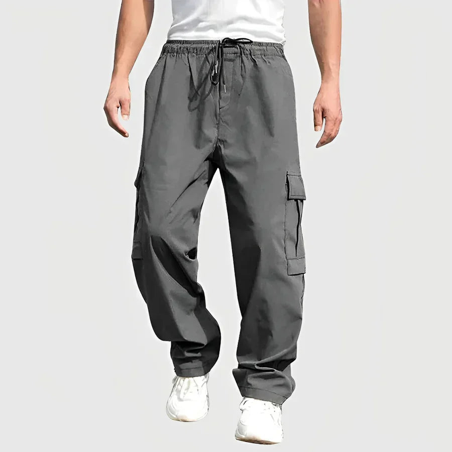 Loose cargo trousers with drawstring - Paul