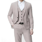 3-piece suit with single button fastening - Kevin