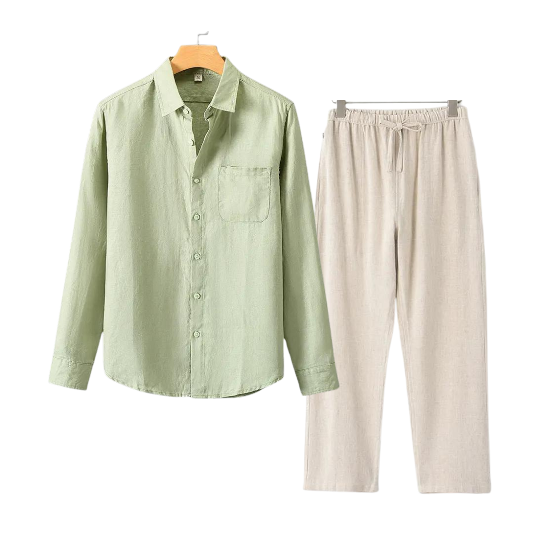 Linen long sleeves outfit set - Carlos