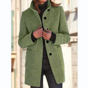 Standing collar vintage wool coat - Vanessa