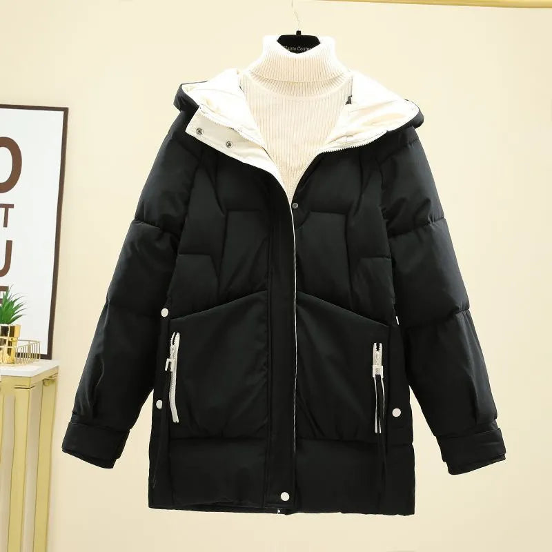 Warm jacket with hood - Briella