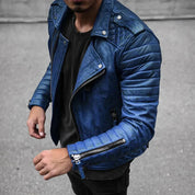 Fashionable leather jacket for men - Kaden