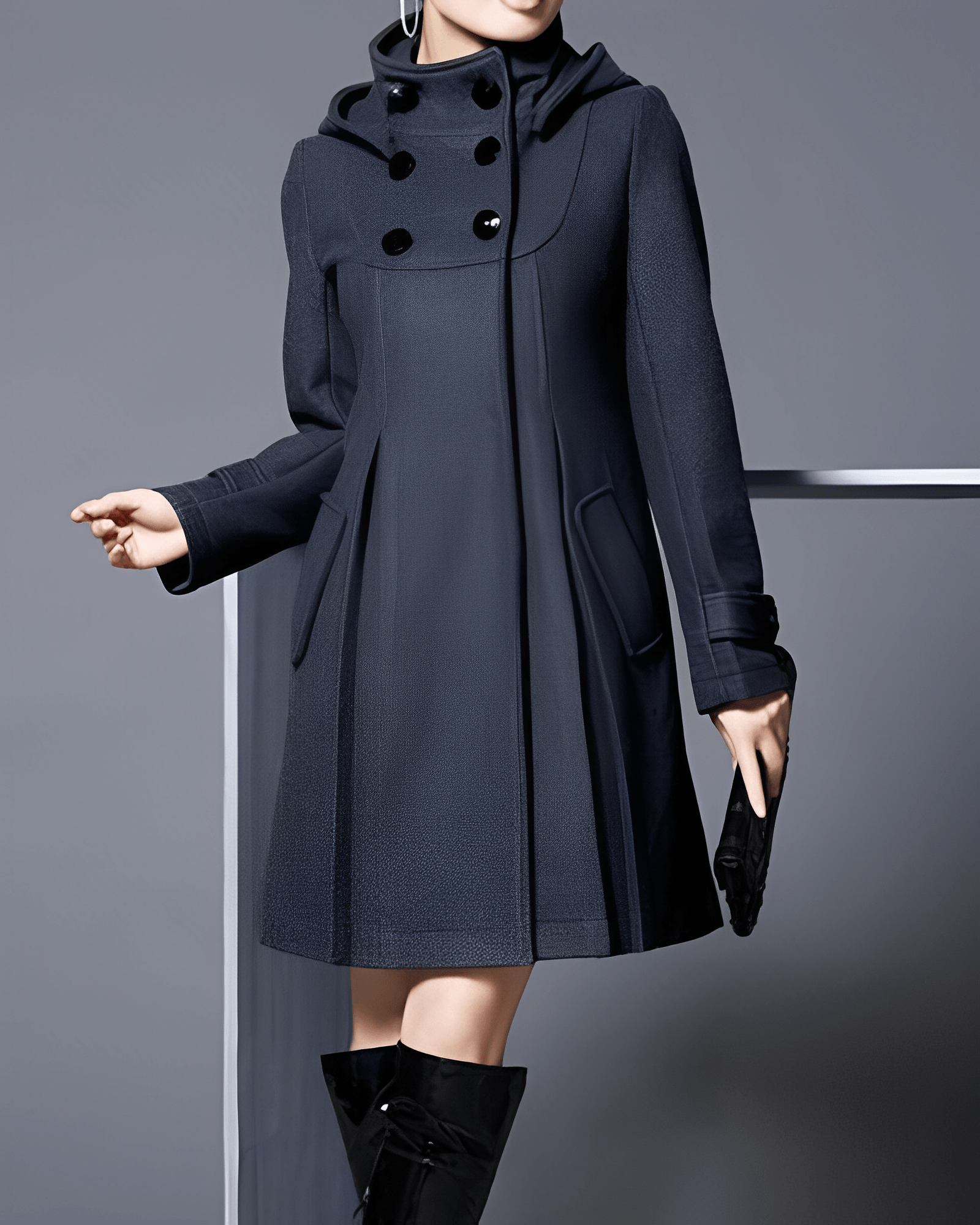 Elegant coat with side pockets - Grace