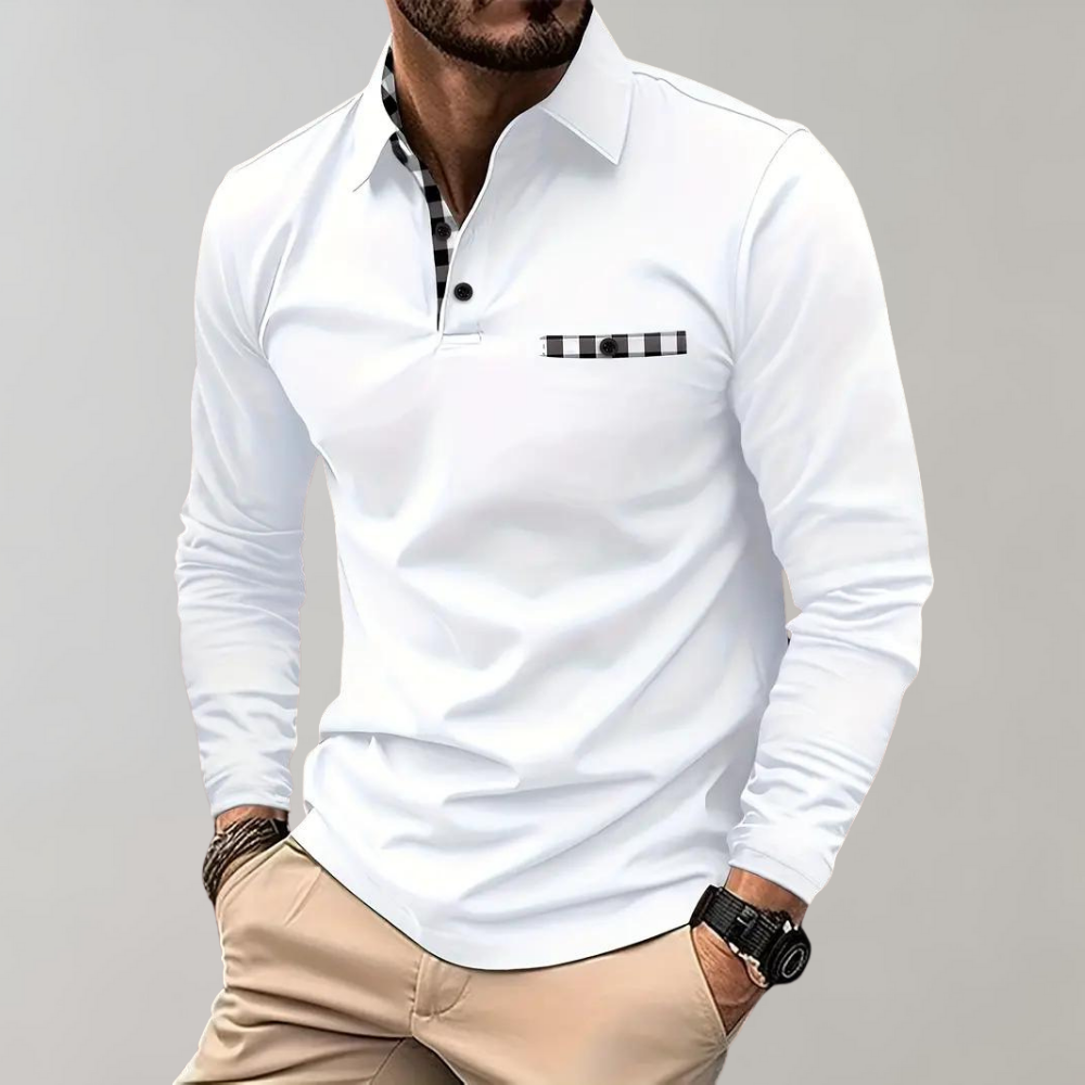 Men's long sleeve polo shirt - Jaxon