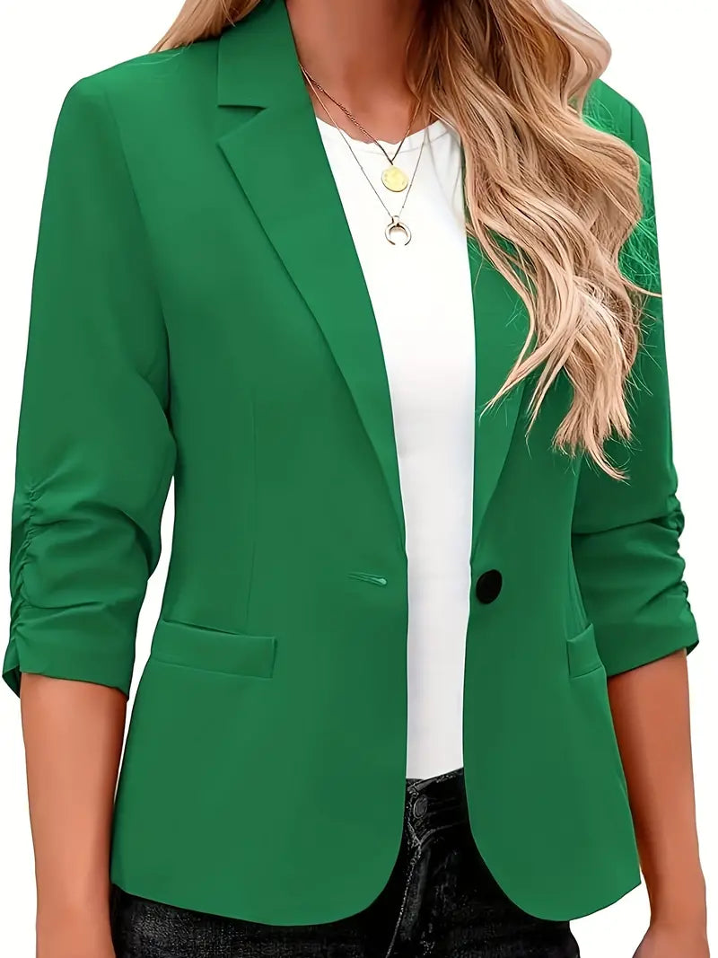 Casual blazer with lapel collar - Maeve