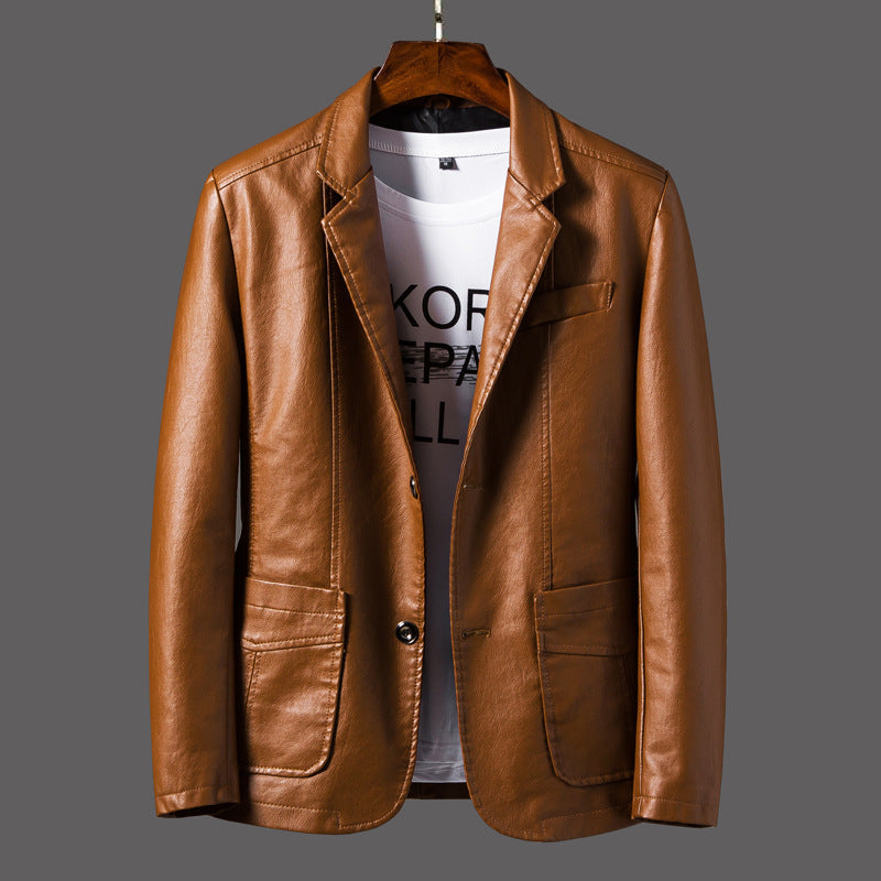 Stylish men's leather jacket - Colt