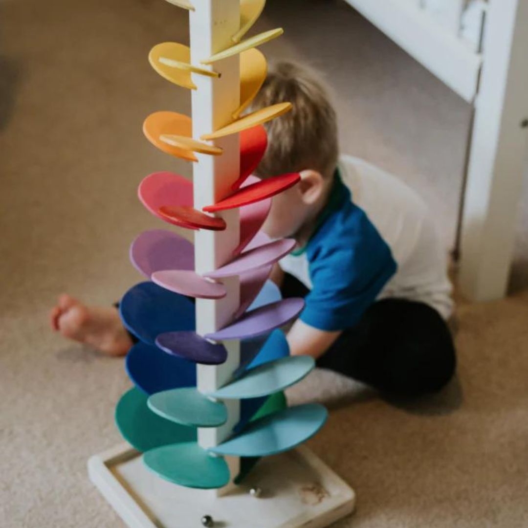 Interactive rainbow marble sound tree - Harper