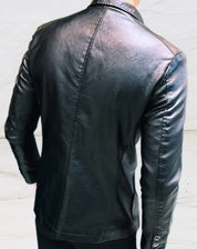 Elegant slim fit leather jacket - Zayn