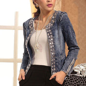 Elegant blue short jacket - Alexis