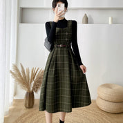 Stylish vintage checked dress - Alondra