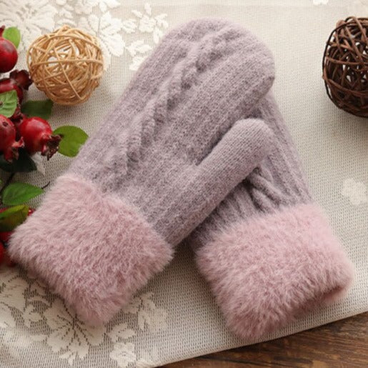 Wool warm winter gloves - Adaline