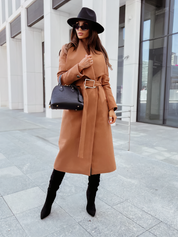 Chic coat with belt - Allie