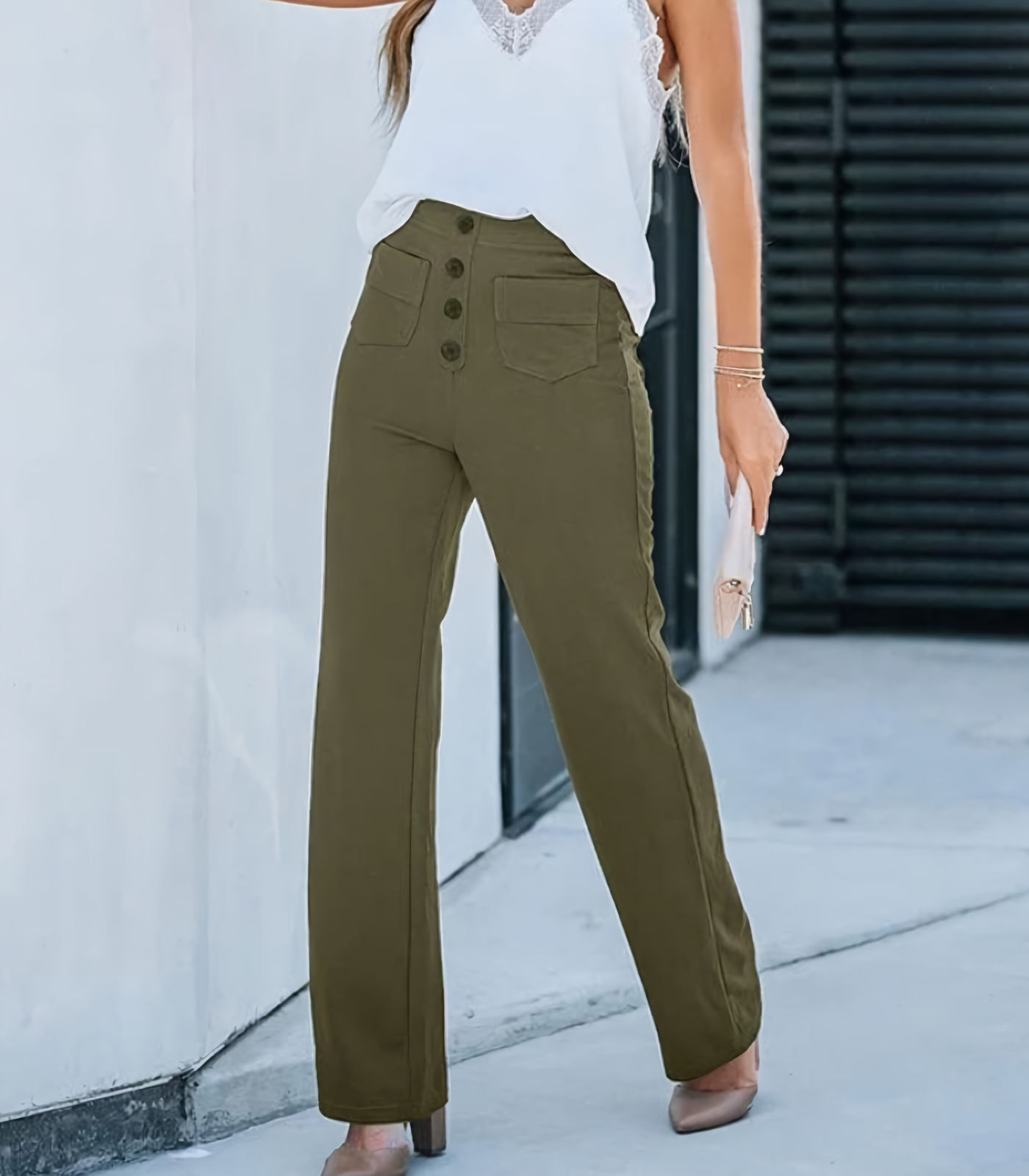 Elasticated trouser with high waist - Dakota