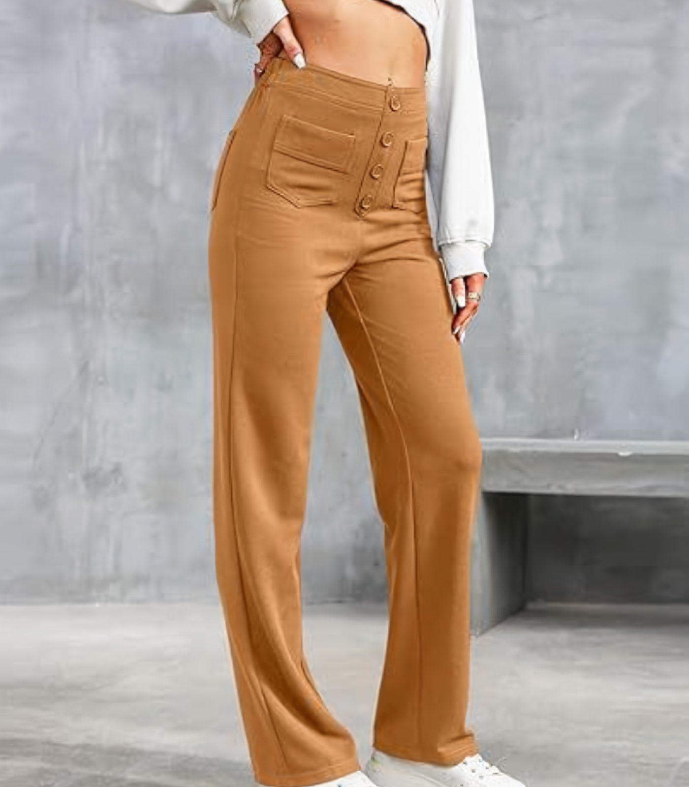 Elasticated trouser with high waist - Dakota