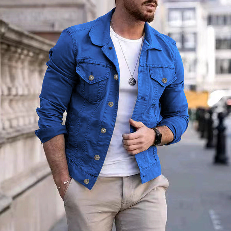 Casual men's denim jacket - Giovann