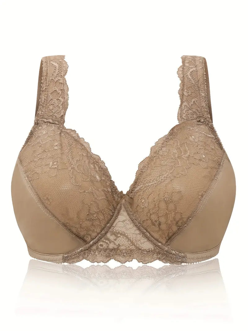 Classic floral lace bra - Magnolia