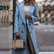 Long wool coat with buttons - Jimena