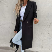 Long wool coat with buttons - Jimena