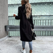 Long wool coat with buttons - Jimena