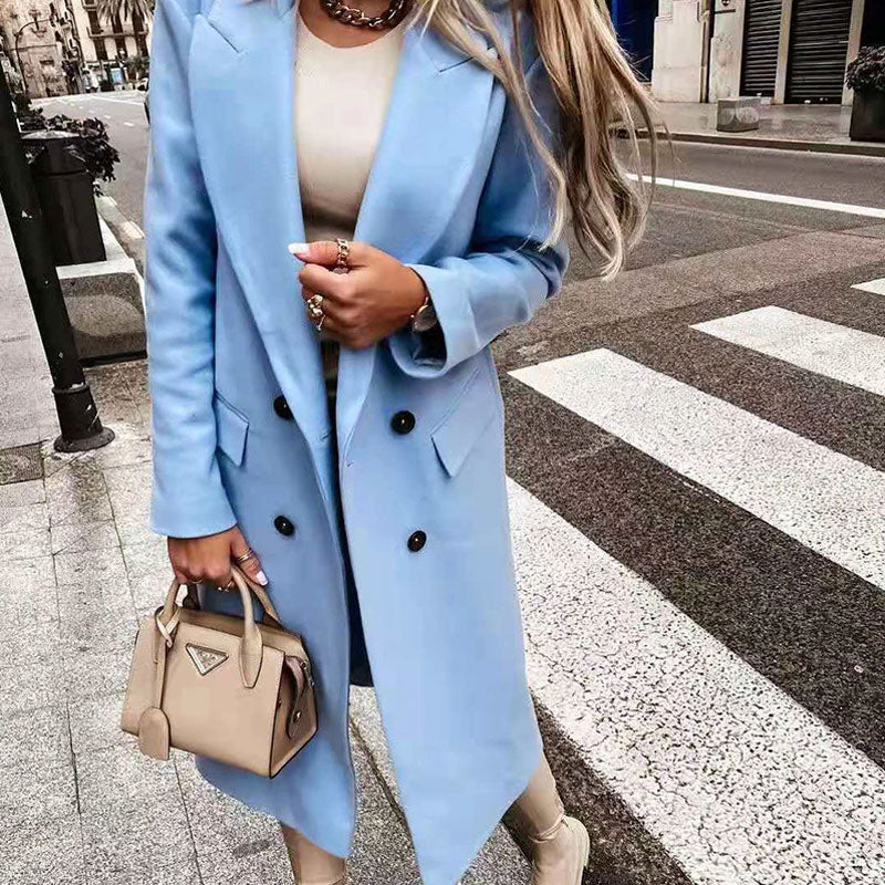 Long wool coat with buttons - Jimena