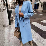 Long wool coat with buttons - Jimena