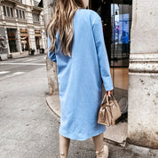 Long wool coat with buttons - Jimena