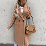 Long wool coat with buttons - Jimena