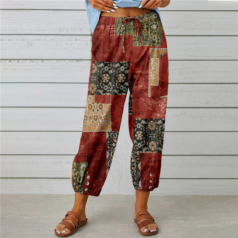 Vintage trousers in cotton/linen blend - Aitana