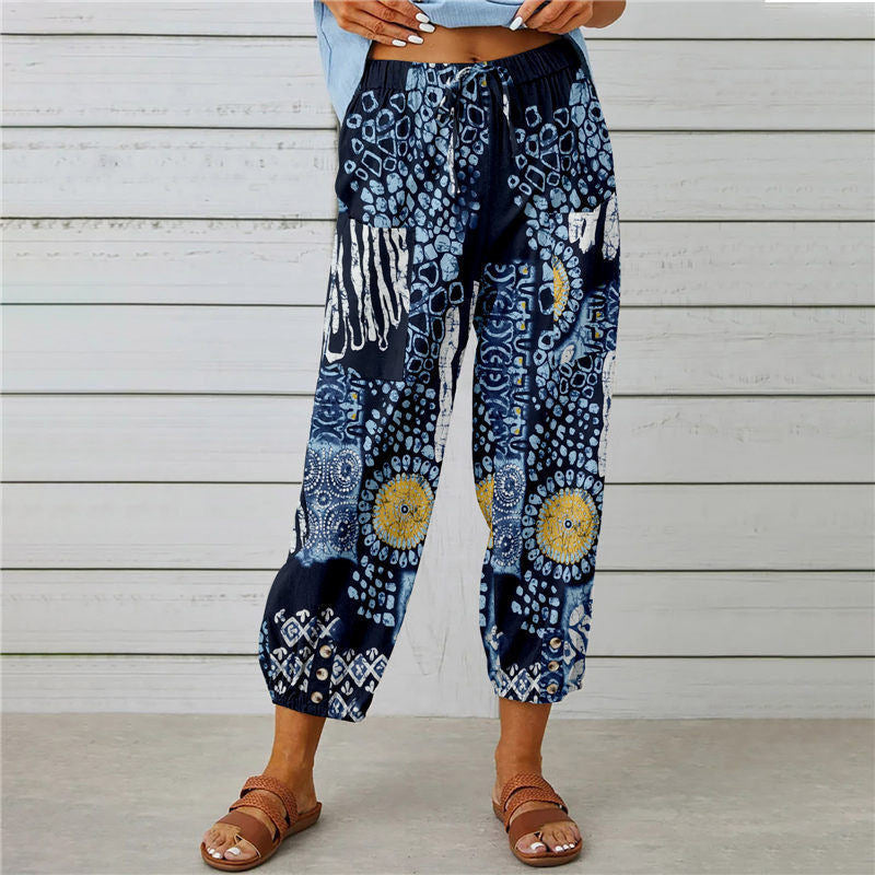 Vintage trousers in cotton/linen blend - Aitana