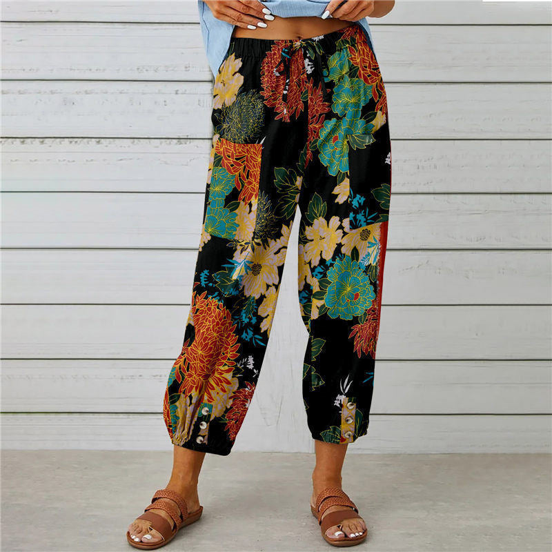 Vintage trousers in cotton/linen blend - Aitana