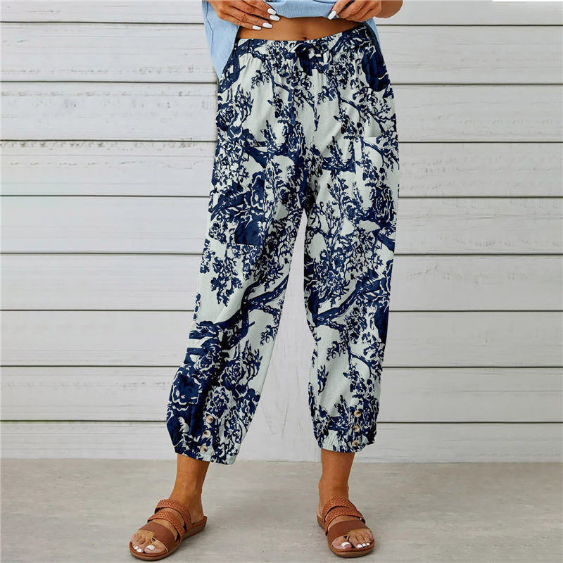 Vintage trousers in cotton/linen blend - Aitana