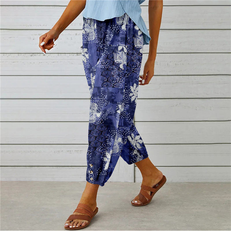 Vintage trousers in cotton/linen blend - Aitana