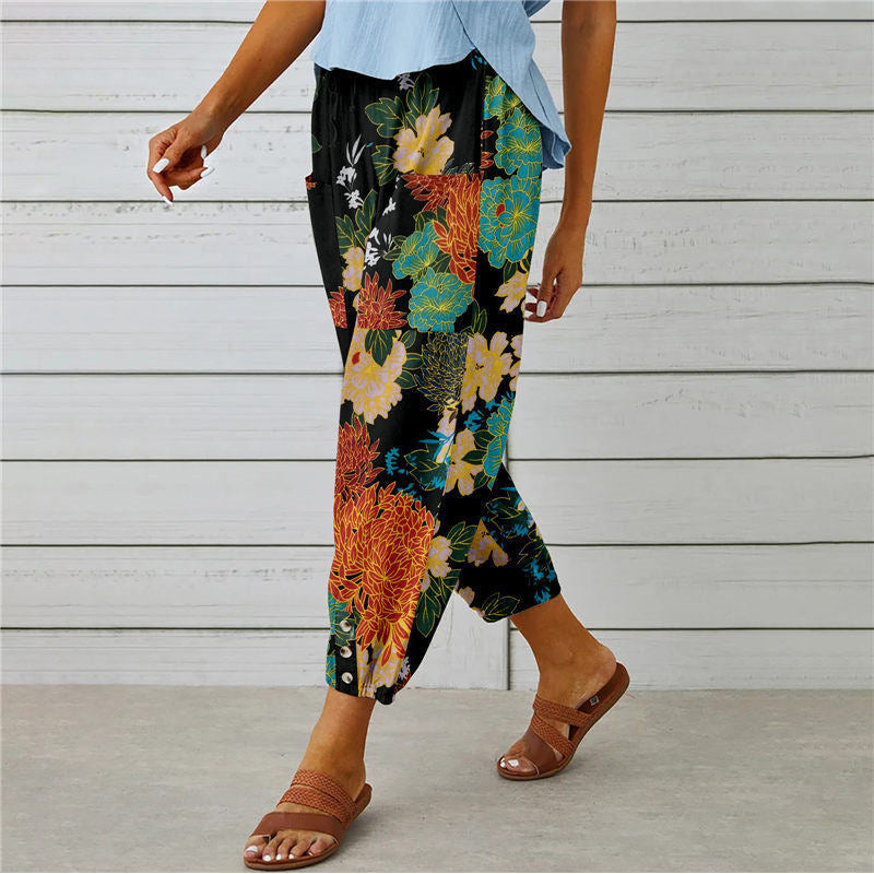 Vintage trousers in cotton/linen blend - Aitana