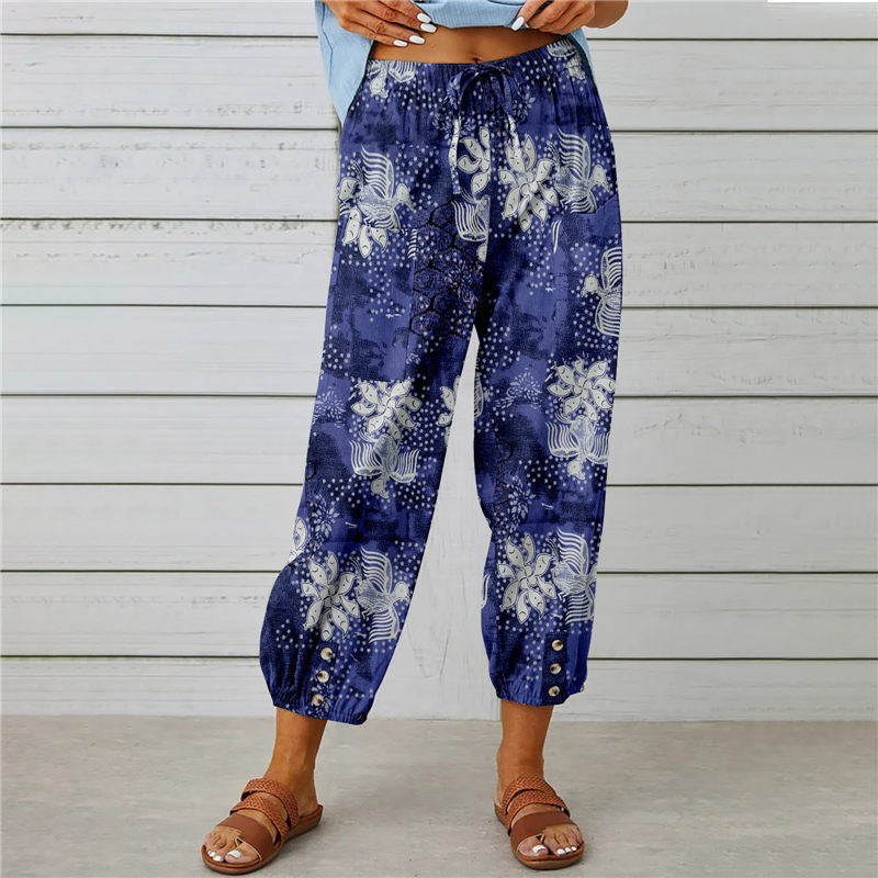 Vintage trousers in cotton/linen blend - Aitana