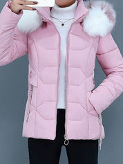 Winter jacket with fur collar - Alayah