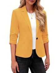 Casual blazer with lapel collar - Maeve