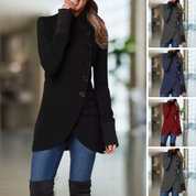 Stand-up collar coat for women - Cecelia