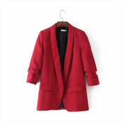 Women's blazer with pleated sleeves - Cora