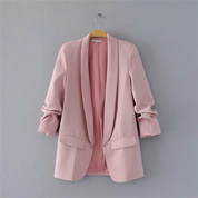 Women's blazer with pleated sleeves - Cora