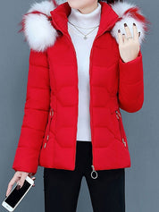 Winter jacket with fur collar - Alayah